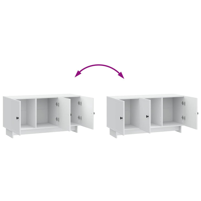 Cabinet TV Alb 99 x 34,5 x 50 cm Lemn prelucrat - WALTI WALTI