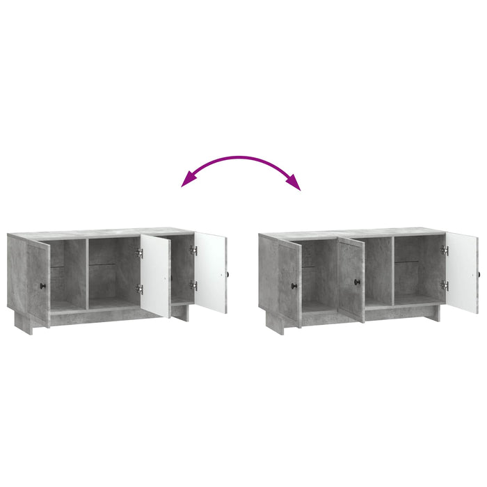 Cabinet TV Gri Beton 99 x 34,5 x 50 cm Lemn prelucrat - WALTI WALTI