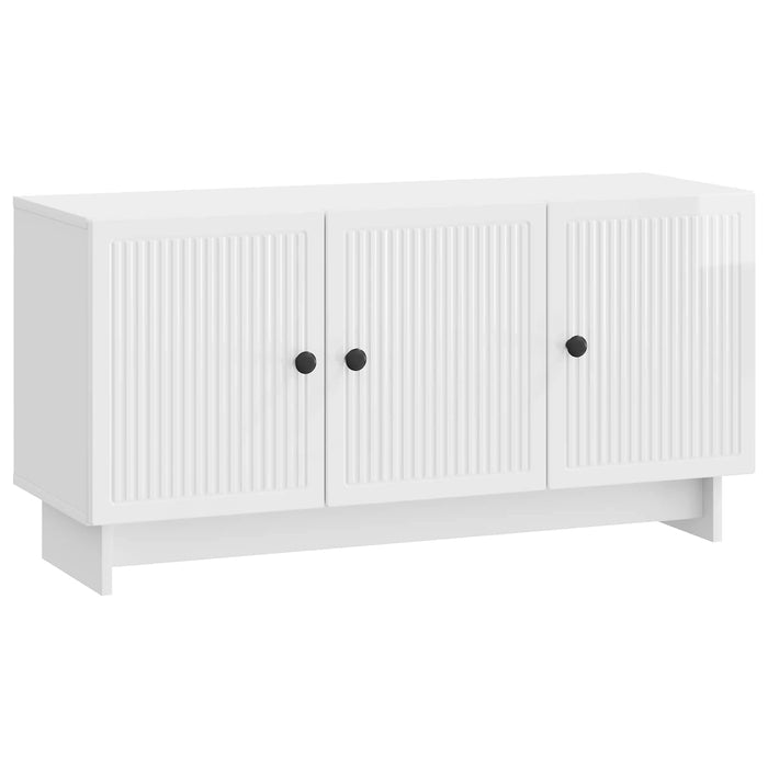 Cabinet TV Alb foarte lucios 99 x 34,5 x 50 cm Lemn prelucrat - WALTI WALTI