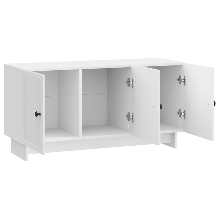 Cabinet TV Alb foarte lucios 99 x 34,5 x 50 cm Lemn prelucrat - WALTI WALTI