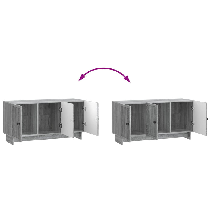 Cabinet TV Sonoma gri 99 x 34,5 x 50 cm Lemn prelucrat - WALTI WALTI
