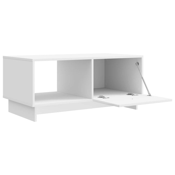 Masă de cafea Alb foarte lucios 90 x 50 x 40 cm Lemn prelucrat - WALTI WALTI