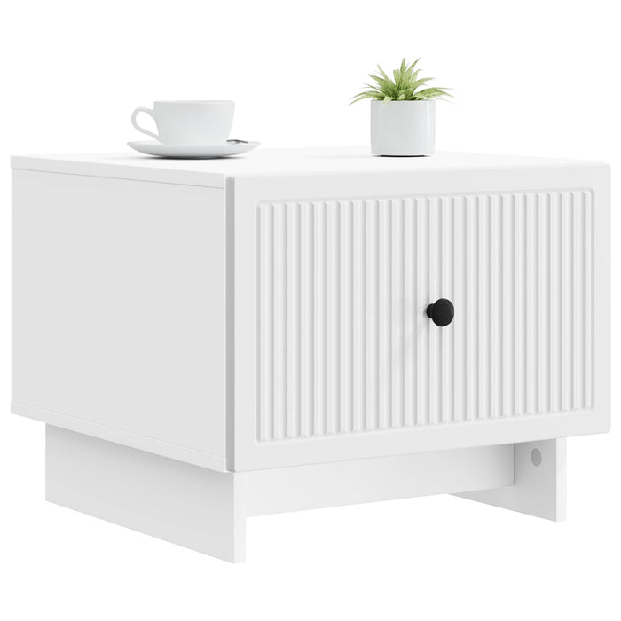 Masă de cafea cu sertar Alb 49 x 50 x 40 cm Lemn prelucrat - WALTI WALTI