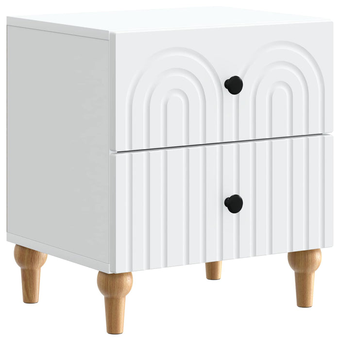 Dulap de noapte cu sertar Alb 43 x 34,5 x 48 cm Lemn prelucrat - WALTI WALTI