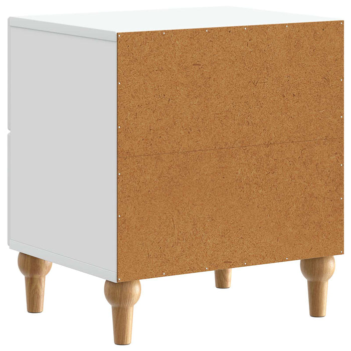 Dulap de noapte cu sertar Alb 43 x 34,5 x 48 cm Lemn prelucrat - WALTI WALTI
