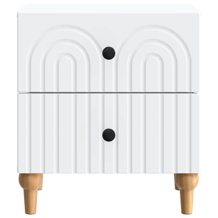 Dulap de noapte cu sertar Alb 43 x 34,5 x 48 cm Lemn prelucrat - WALTI WALTI