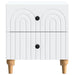Dulap de noapte cu sertar Alb 43 x 34,5 x 48 cm Lemn prelucrat - WALTI WALTI