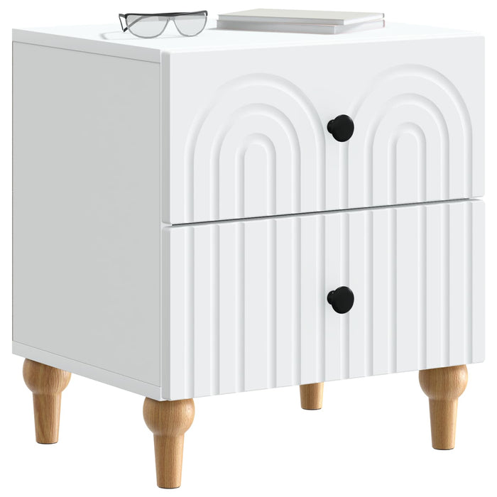 Dulap de noapte cu sertar Alb 43 x 34,5 x 48 cm Lemn prelucrat - WALTI WALTI