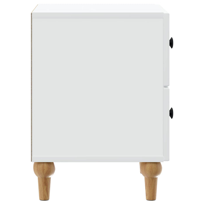 Dulap de noapte cu sertar Alb 43 x 34,5 x 48 cm Lemn prelucrat - WALTI WALTI
