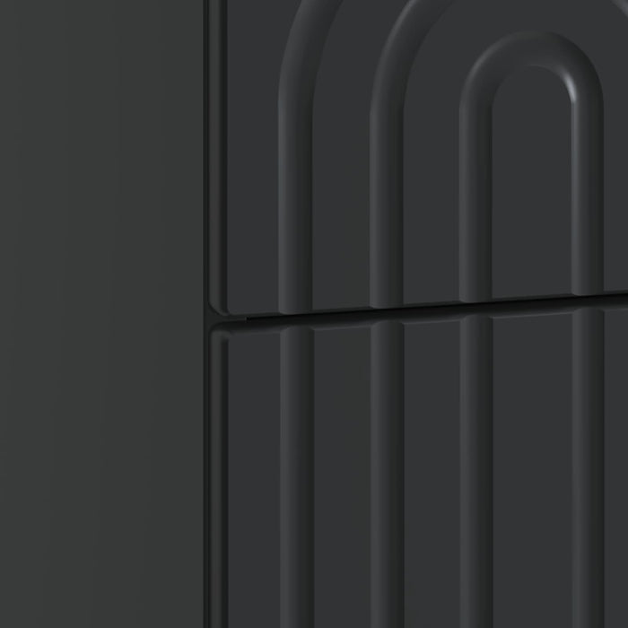 Dulap de noapte Negru 43 x 34,5 x 48 cm Lemn prelucrat - WALTI WALTI