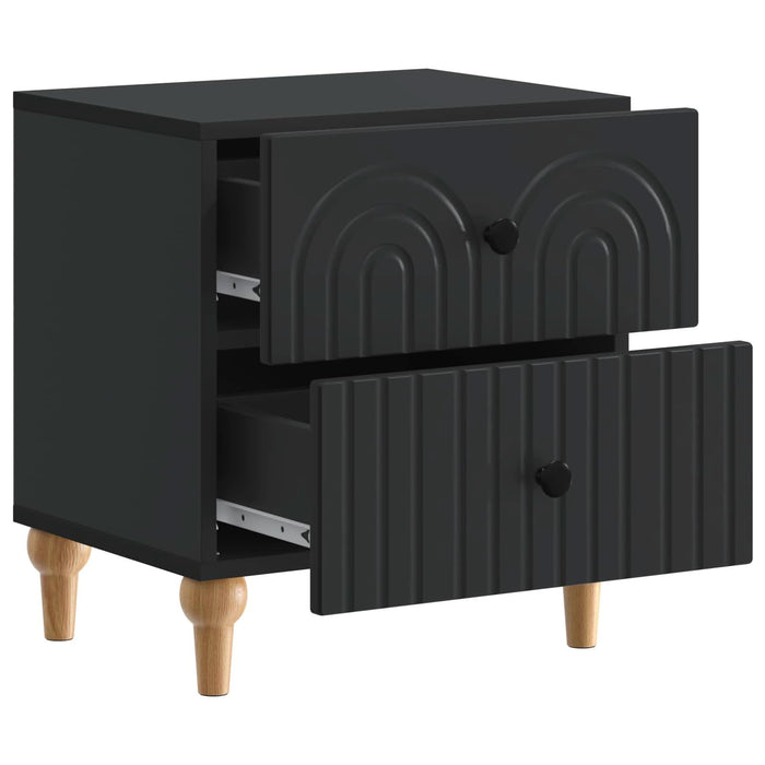 Dulap de noapte Negru 43 x 34,5 x 48 cm Lemn prelucrat - WALTI WALTI