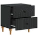 Dulap de noapte Negru 43 x 34,5 x 48 cm Lemn prelucrat - WALTI WALTI