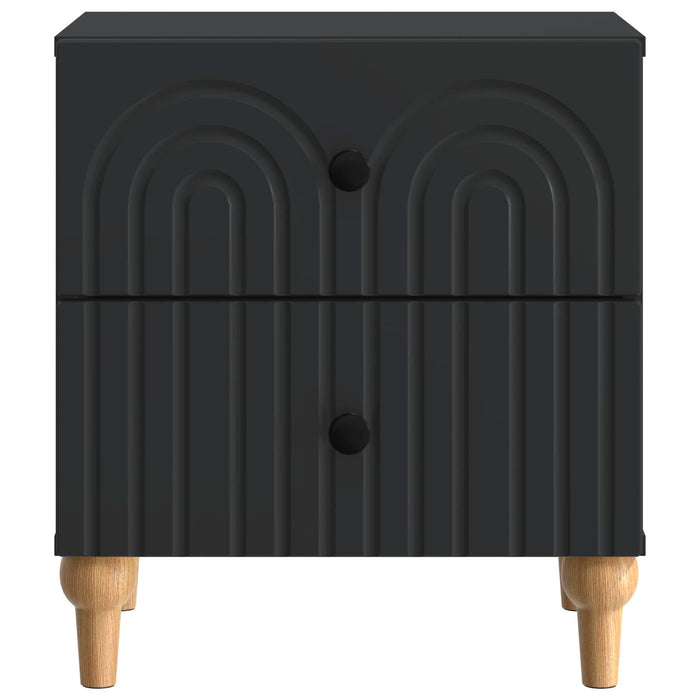Dulap de noapte Negru 43 x 34,5 x 48 cm Lemn prelucrat - WALTI WALTI