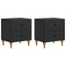Dulap de noapte 2 pcs Negru 43 x 34,5 x 48 cm Lemn prelucrat - WALTI WALTI