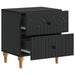 Dulap de noapte 2 pcs Negru 43 x 34,5 x 48 cm Lemn prelucrat - WALTI WALTI