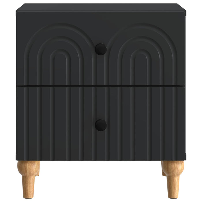 Dulap de noapte 2 pcs Negru 43 x 34,5 x 48 cm Lemn prelucrat - WALTI WALTI