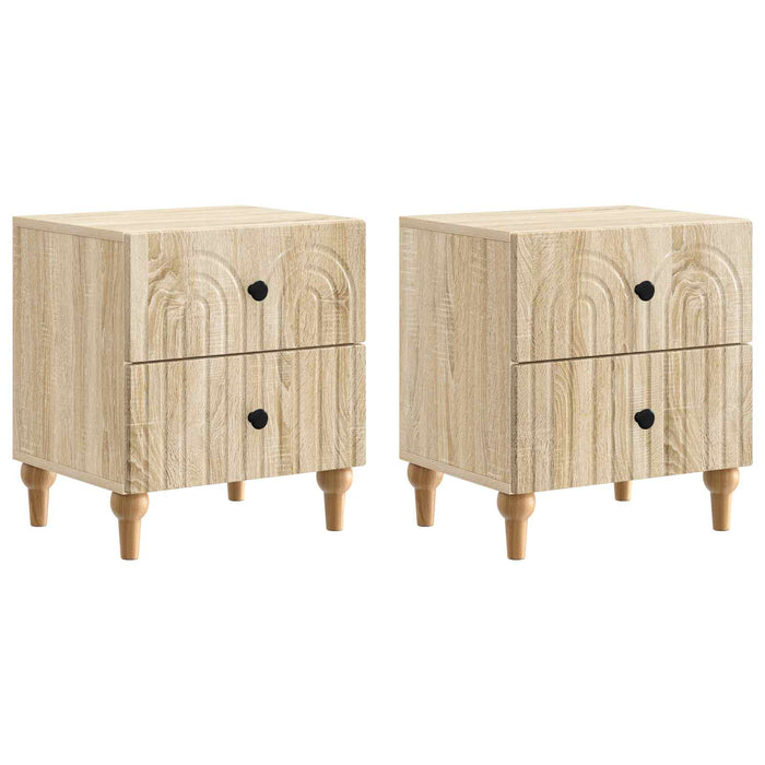 Dulap de noapte cu sertar 2 pcs Stejar Sonoma 43 x 34,5 x 48 cm - WALTI WALTI