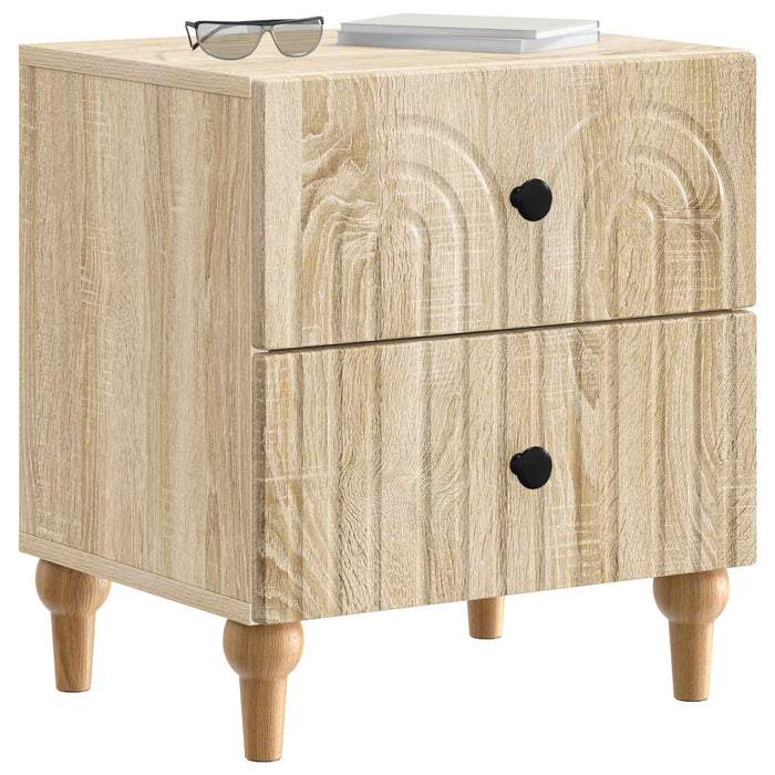 Dulap de noapte cu sertar 2 pcs Stejar Sonoma 43 x 34,5 x 48 cm - WALTI WALTI