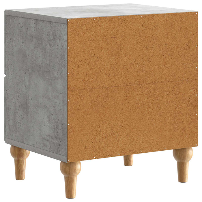 Dulap de noapte Gri Beton 43 x 34,5 x 48 cm Lemn prelucrat - WALTI WALTI