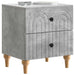 Dulap de noapte Gri Beton 43 x 34,5 x 48 cm Lemn prelucrat - WALTI WALTI