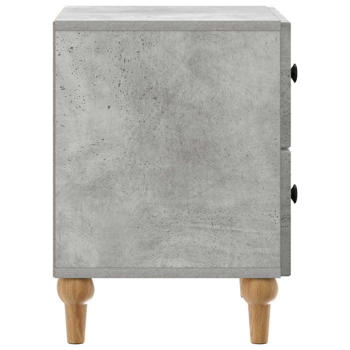 Dulap de noapte Gri Beton 43 x 34,5 x 48 cm Lemn prelucrat - WALTI WALTI