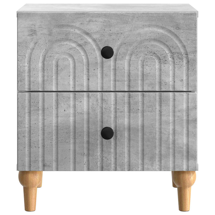 Dulap de noapte cu sertar 2 pcs Gri Beton 43 x 34,5 x 48 cm - WALTI WALTI