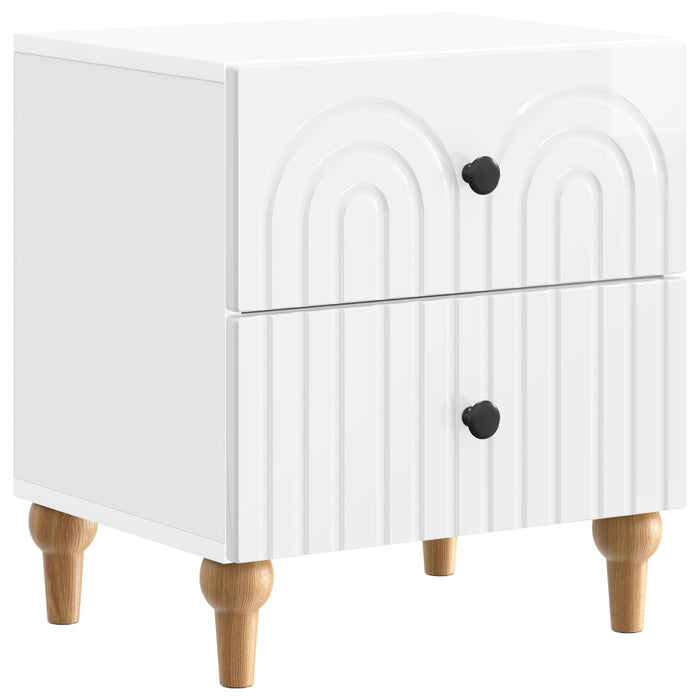 Dulap de noapte cu sertar Alb foarte lucios 43 x 34,5 x 48 cm - WALTI WALTI