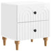 Dulap de noapte cu sertar Alb foarte lucios 43 x 34,5 x 48 cm - WALTI WALTI