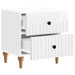 Dulap de noapte cu sertar Alb foarte lucios 43 x 34,5 x 48 cm - WALTI WALTI
