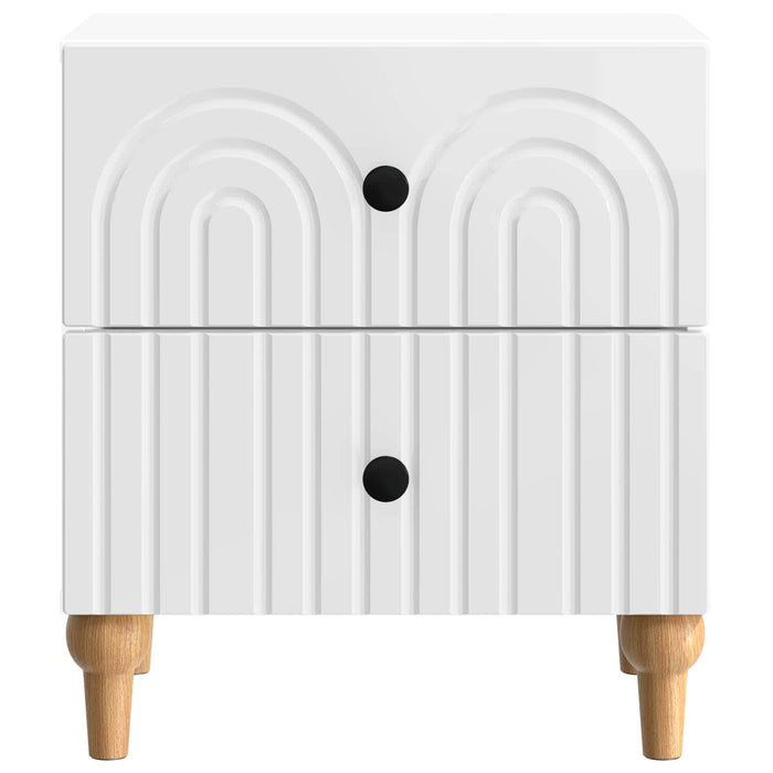 Dulap de noapte cu sertar Alb foarte lucios 43 x 34,5 x 48 cm - WALTI WALTI
