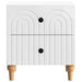 Dulap de noapte cu sertar Alb foarte lucios 43 x 34,5 x 48 cm - WALTI WALTI