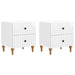 Dulap de noapte 2 pcs Alb foarte lucios 43 x 34,5 x 48 cm - WALTI WALTI