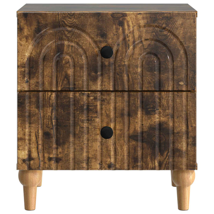 Dulap de noapte Stejar fumuriu 43 x 34,5 x 48 cm Lemn prelucrat - WALTI WALTI