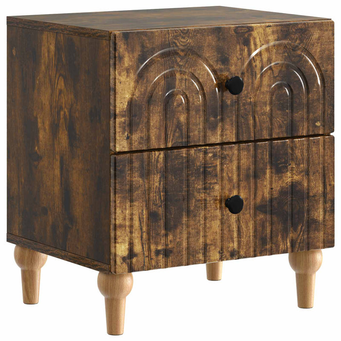 Dulap de noapte 2 pcs Stejar fumuriu 43 x 34,5 x 48 cm - WALTI WALTI