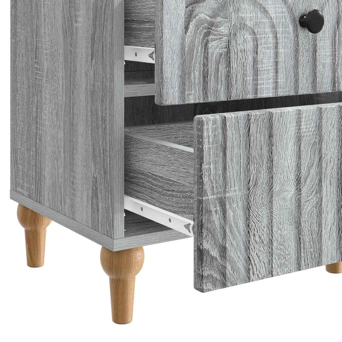 Dulap de noapte Sonoma gri 43 x 34,5 x 48 cm Lemn prelucrat - WALTI WALTI