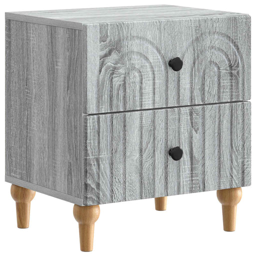 Dulap de noapte Sonoma gri 43 x 34,5 x 48 cm Lemn prelucrat - WALTI WALTI