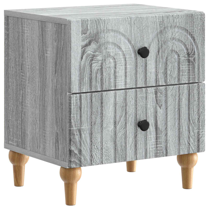 Dulap de noapte Sonoma gri 43 x 34,5 x 48 cm Lemn prelucrat - WALTI WALTI