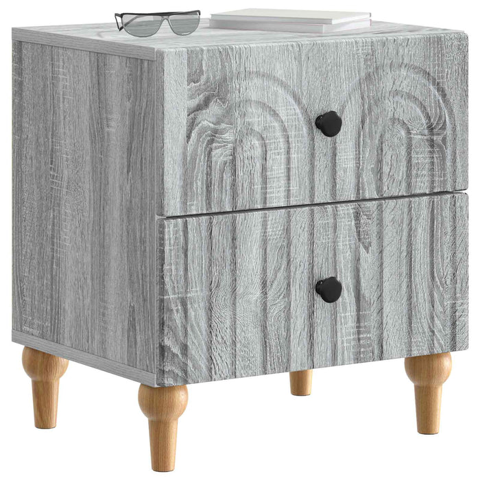 Dulap de noapte Sonoma gri 43 x 34,5 x 48 cm Lemn prelucrat - WALTI WALTI