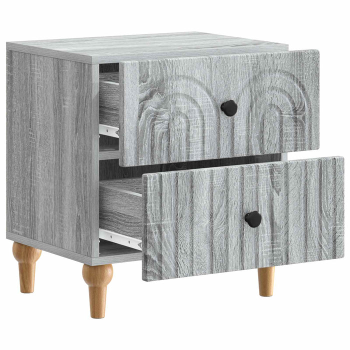 Dulap de noapte cu sertar 2 pcs Sonoma gri 43 x 34,5 x 48 cm - WALTI WALTI