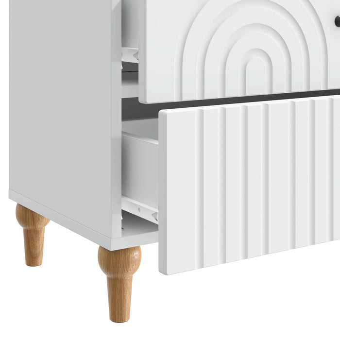 Dulap de noapte cu sertar Alb 62 x 34,5 x 48 cm Lemn prelucrat - WALTI WALTI