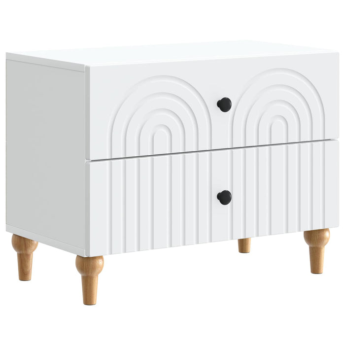 Dulap de noapte cu sertar Alb 62 x 34,5 x 48 cm Lemn prelucrat - WALTI WALTI