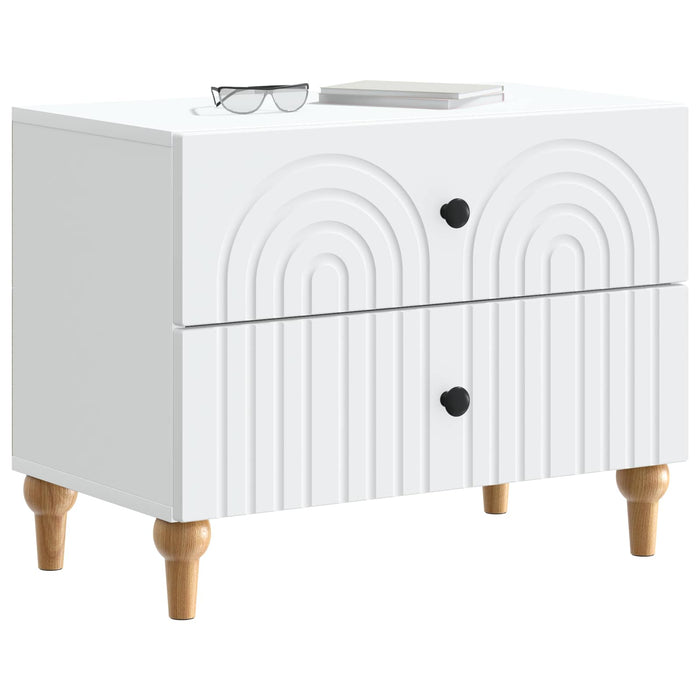 Dulap de noapte cu sertar Alb 62 x 34,5 x 48 cm Lemn prelucrat - WALTI WALTI