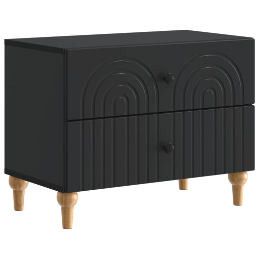 Dulap de noapte Negru 62 x 34,5 x 48 cm Lemn prelucrat - WALTI WALTI