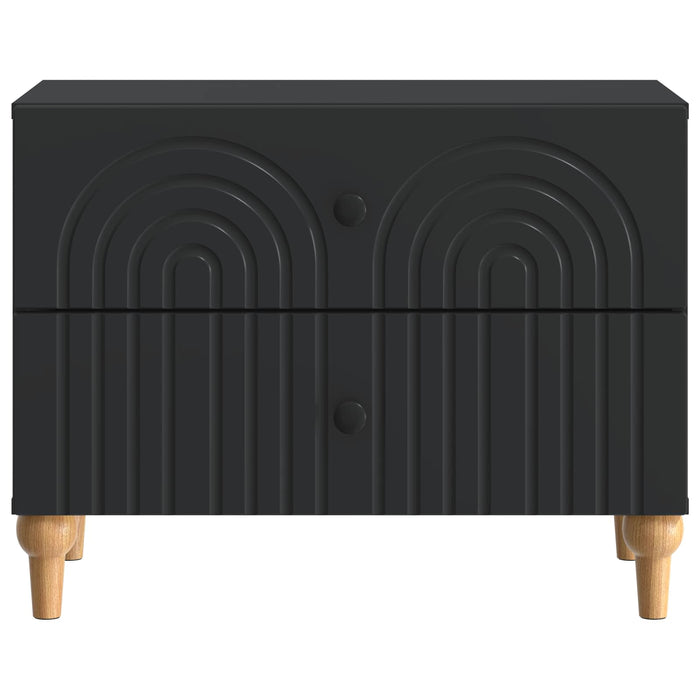 Dulap de noapte Negru 62 x 34,5 x 48 cm Lemn prelucrat - WALTI WALTI
