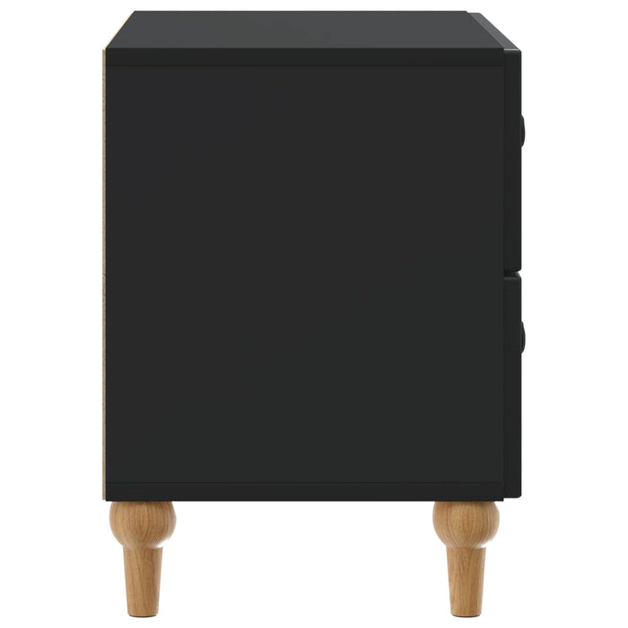 Dulap de noapte Negru 62 x 34,5 x 48 cm Lemn prelucrat - WALTI WALTI