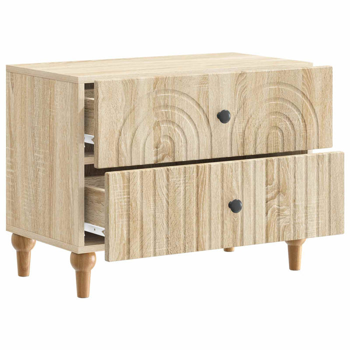 Dulap de noapte Stejar Sonoma 62 x 34,5 x 48 cm Lemn prelucrat WALTI