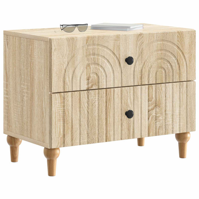 Dulap de noapte Stejar Sonoma 62 x 34,5 x 48 cm Lemn prelucrat WALTI