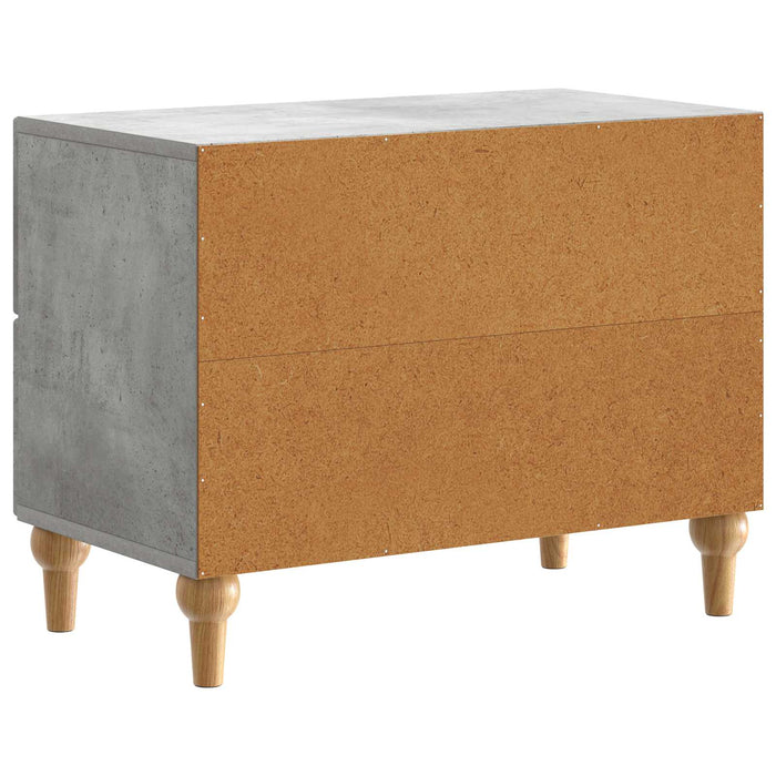 Dulap de noapte Gri Beton 62 x 34,5 x 48 cm Lemn prelucrat - WALTI WALTI