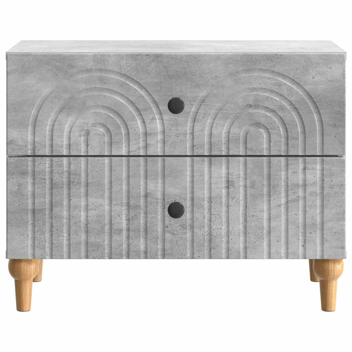 Dulap de noapte Gri Beton 62 x 34,5 x 48 cm Lemn prelucrat - WALTI WALTI