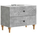 Dulap de noapte Gri Beton 62 x 34,5 x 48 cm Lemn prelucrat - WALTI WALTI